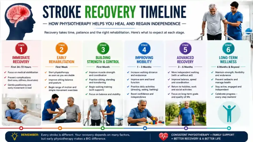 stroke recovery timeline infographic