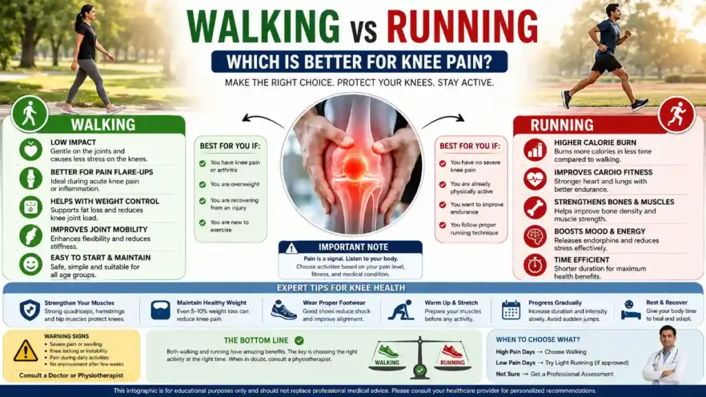 Walking vs running for knee health
