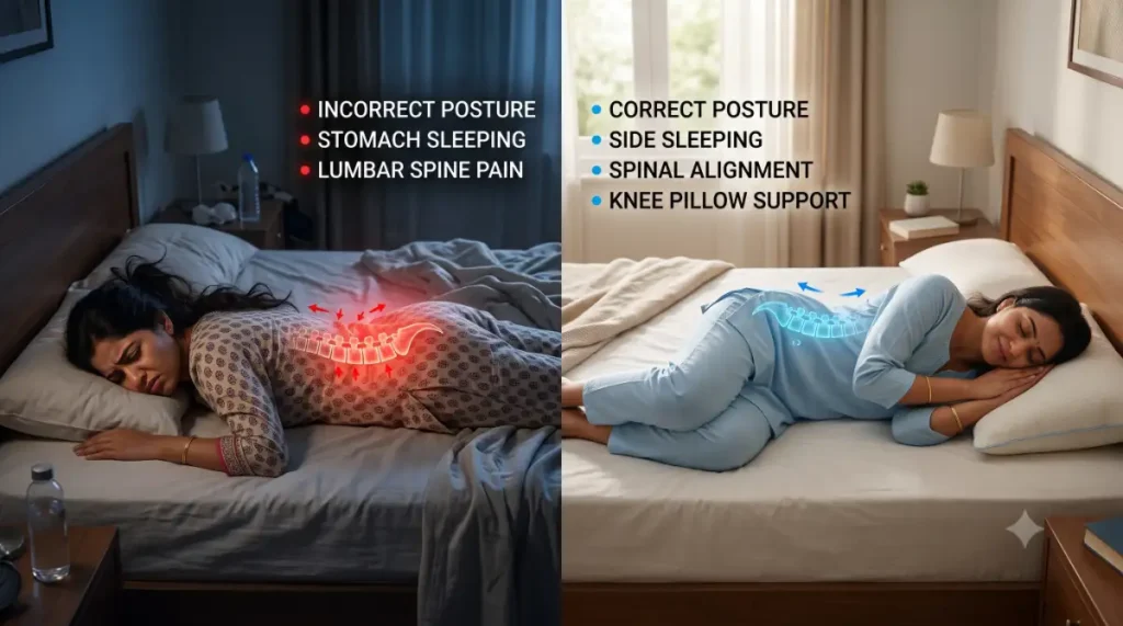 Bad vs Good sleeping Position