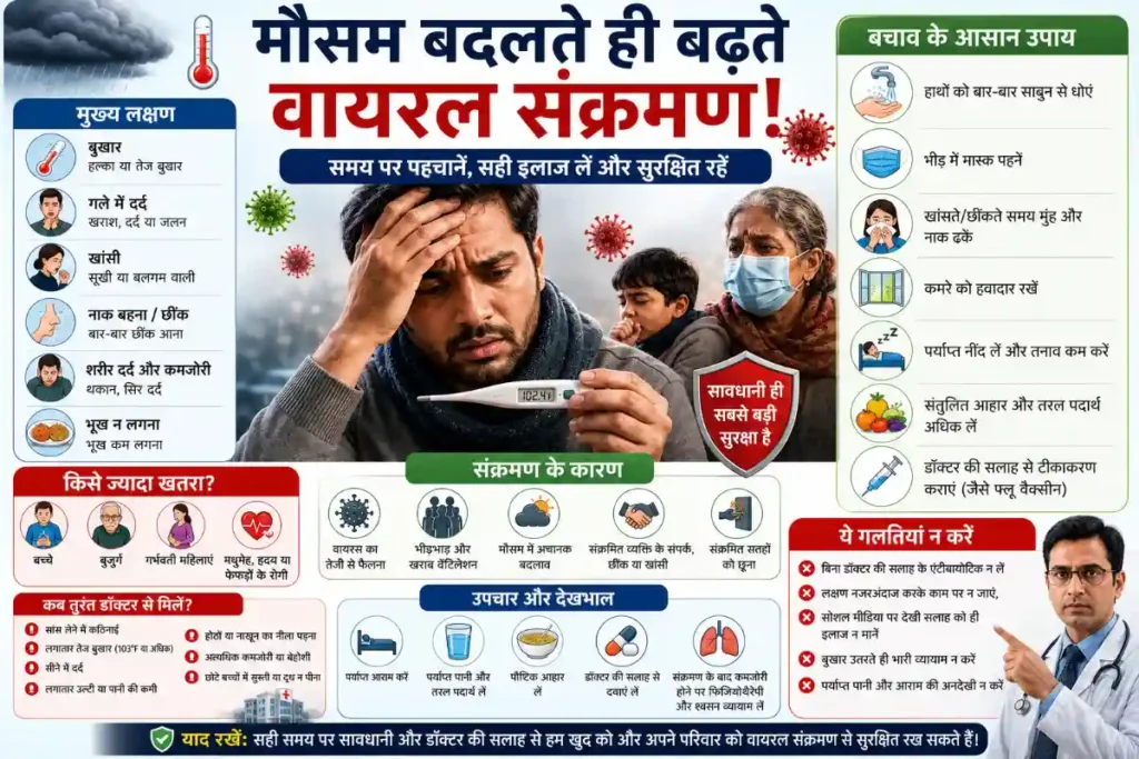 मौसम बदलते ही वायरल संक्रमण क्यों तेजी से फैल रहा है?