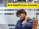 Neck Disability Index Calculator: Office worker experiencing neck discomfort while reading at a desk.