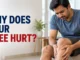Indian adult experience a knee pain while sitting on a chair