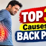 Top 3 Causes of Back Pain:Adult experiencing lower back pain while standing.